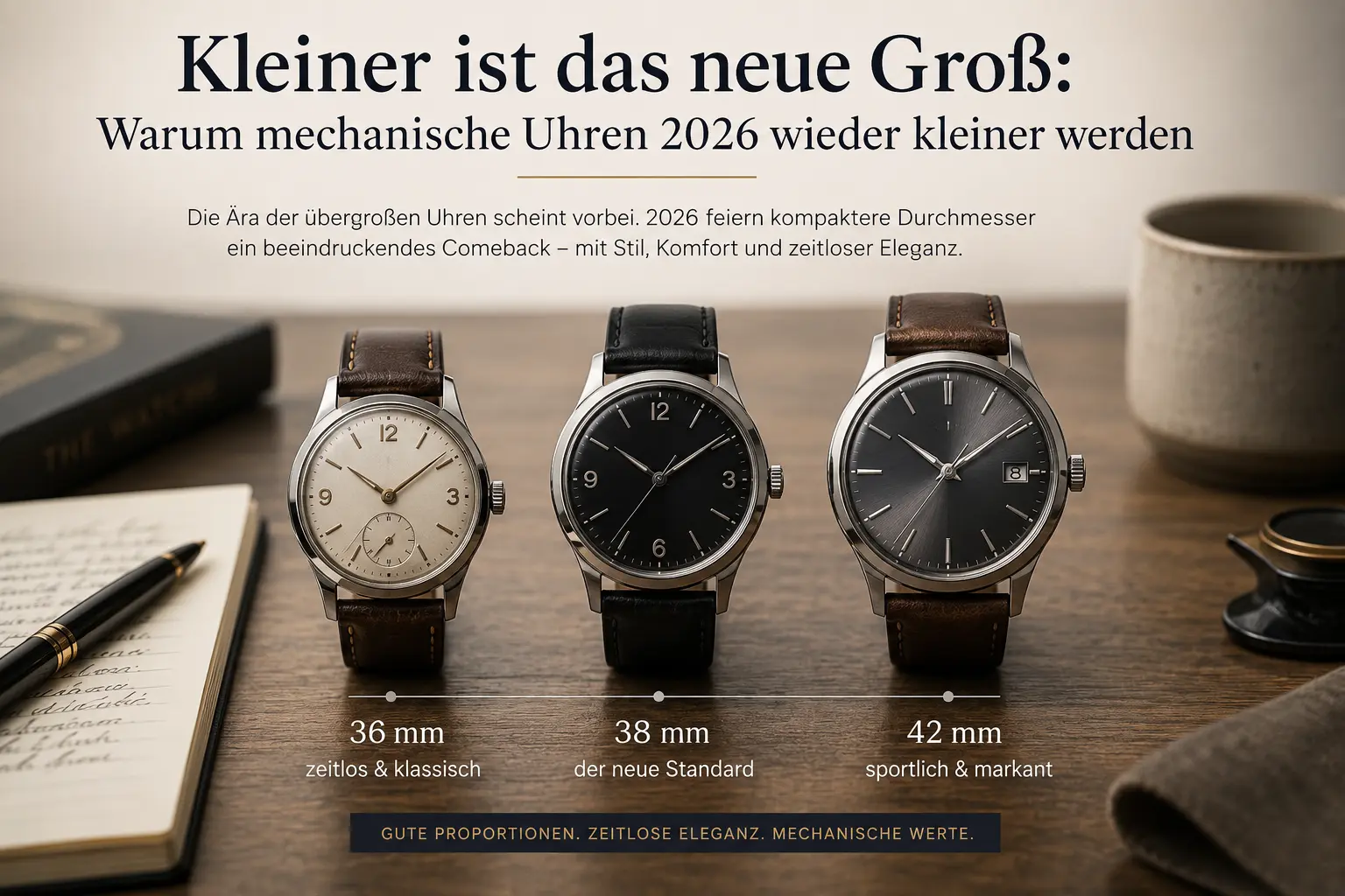 Kleiner ist das neue Groß: Warum mechanische Uhren 2026 wieder kleiner werden